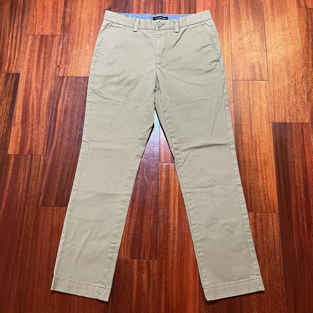 Banana Republic Pants Mens 30x30 Fits 31x28 Tan Aiden Chino Stretch Preppy EUC